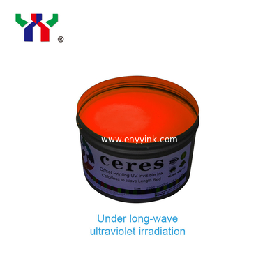 High quality security ink offset UV invisible ink,colorless to red,show color under the UV lamp,1kg/can