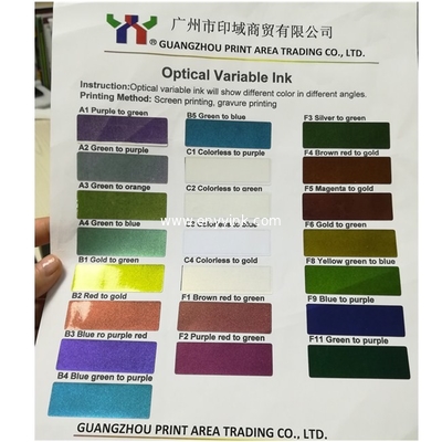 F6 Gold to Green Optical Variable Ink, Security Ink