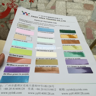 C3 colorless to blue offset printing optical variable ink supplier